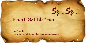 Szuhi Szilárda névjegykártya